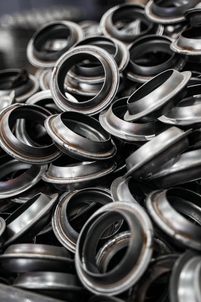 Pile of Stainless Steel Coupling Rings